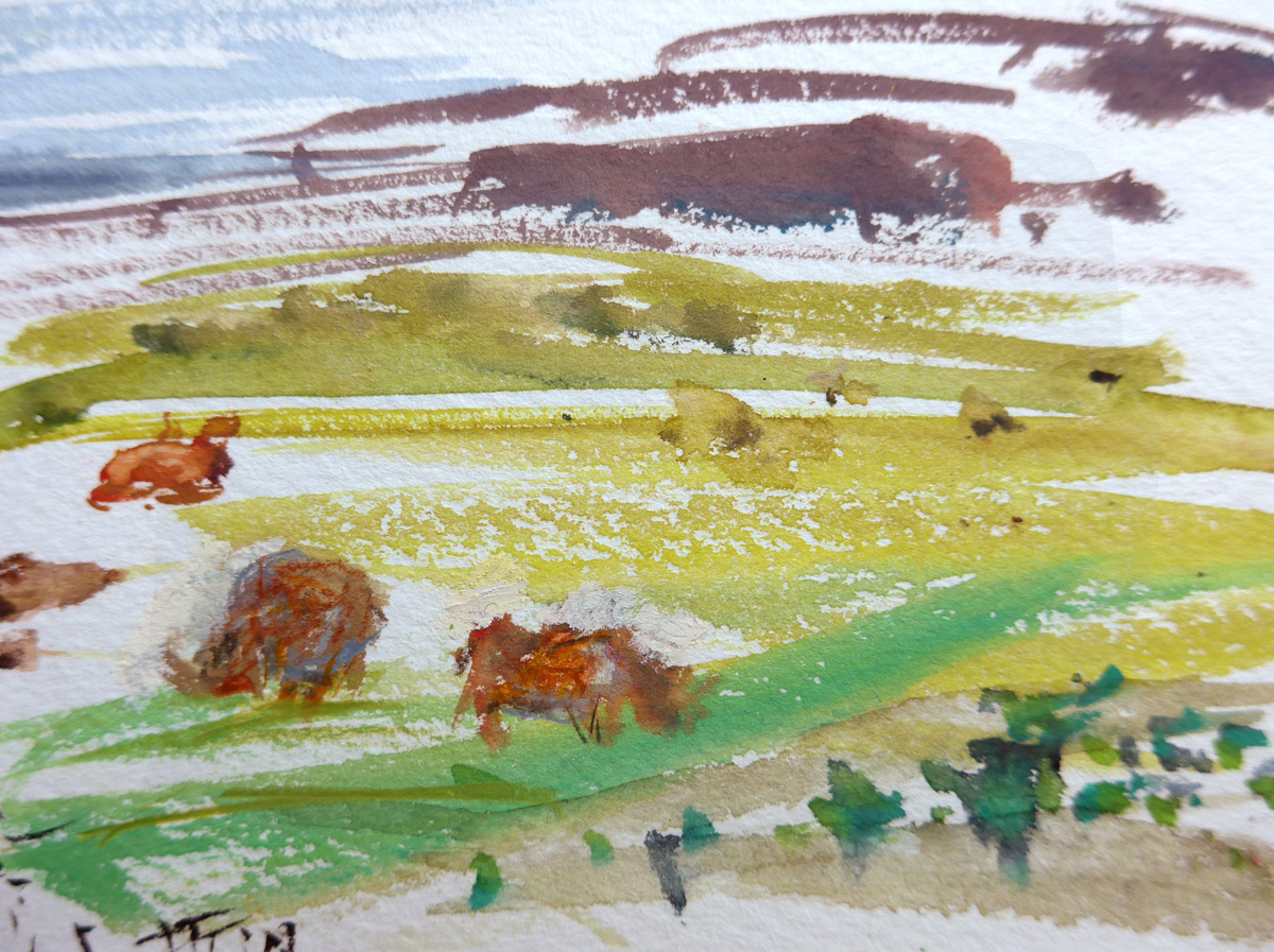 Ireland sketches Burren Landscape Glenveagh watercolour