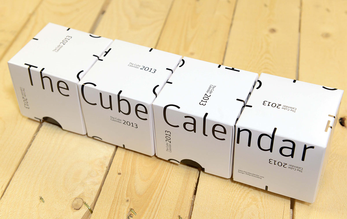 calendar igepa algro graphic design  design award winning cardboard cube kalender year
