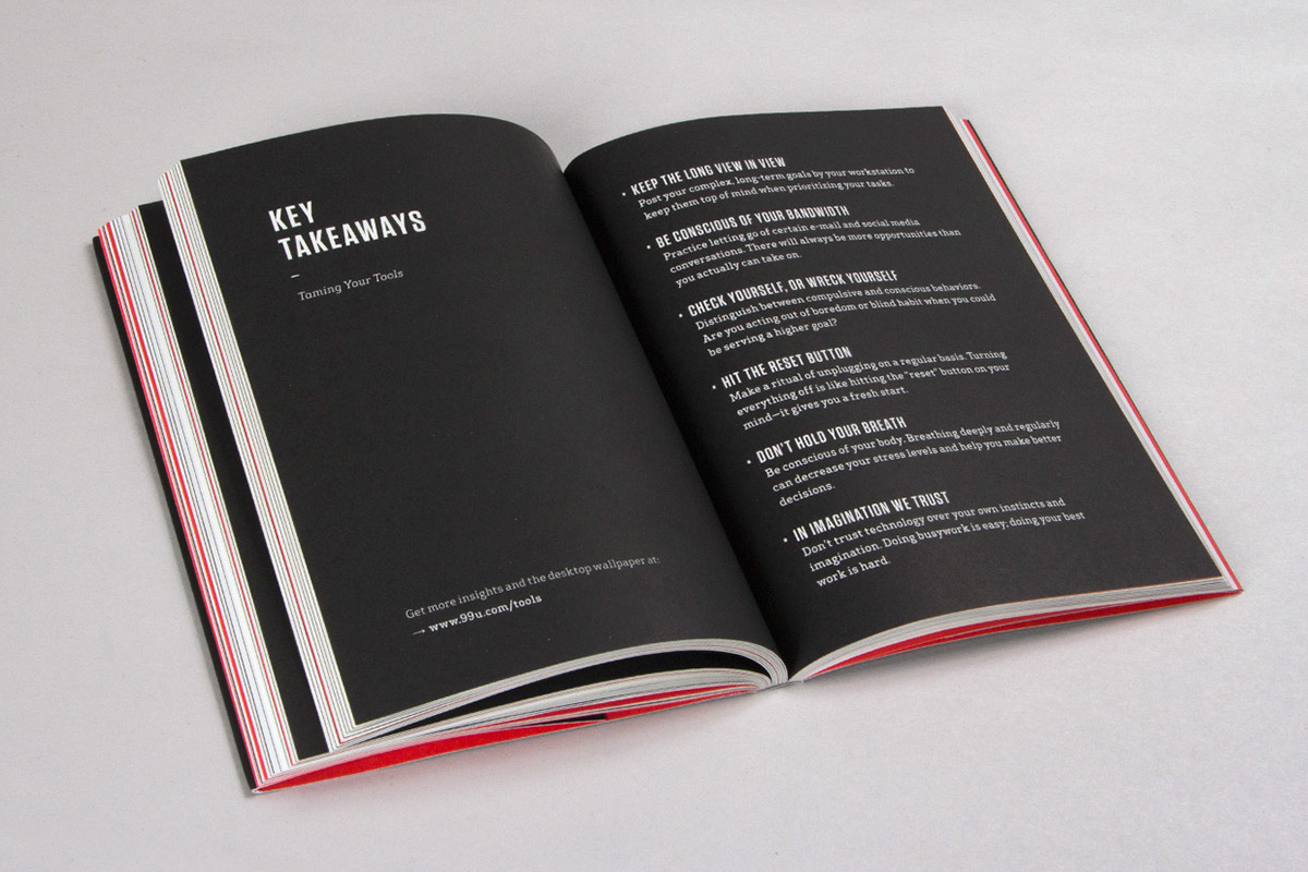 book  99u  design  print Behance simple clean modern black red tungsten