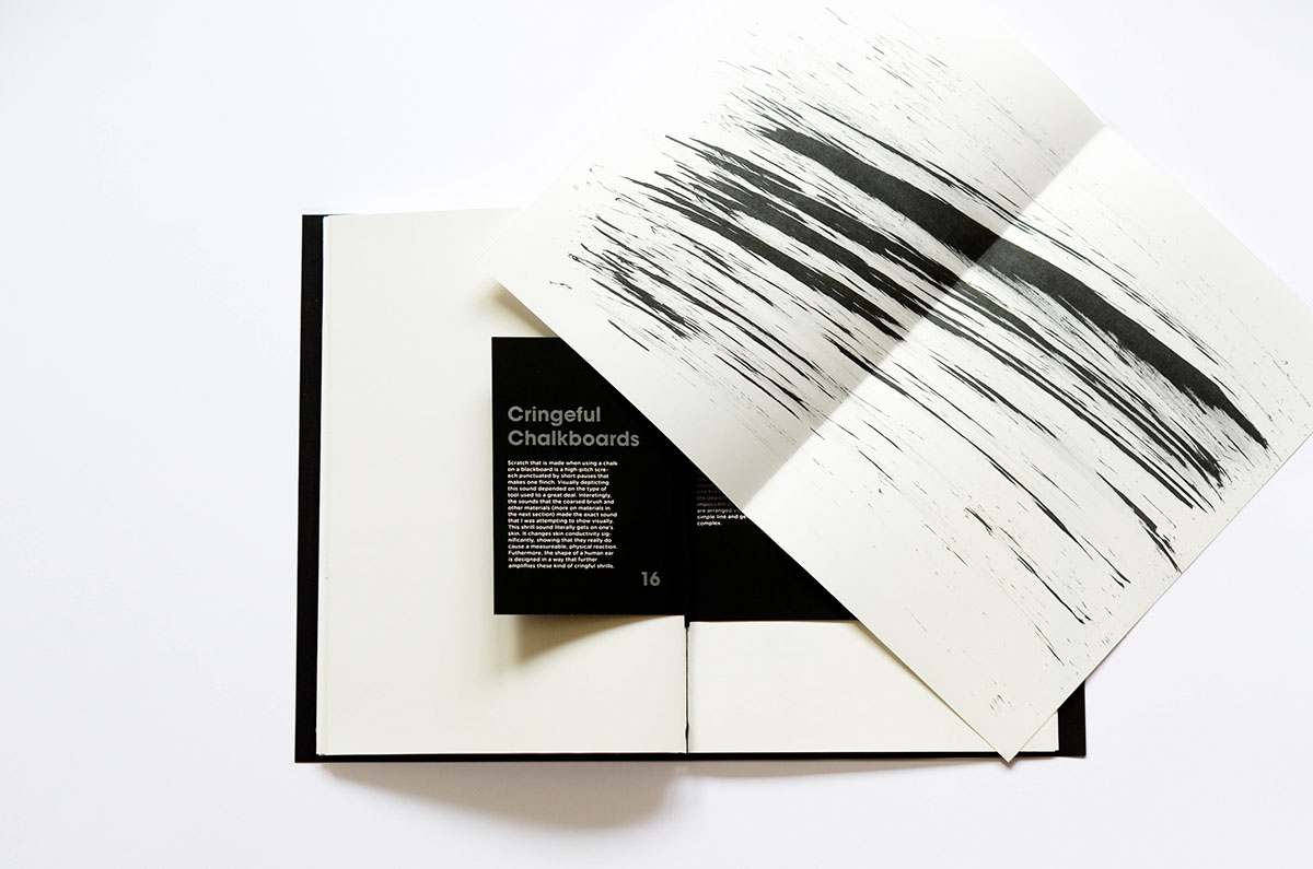 synesthesia book design editorial design  art direction  graphic design  binding sounds monotone typography   Layout