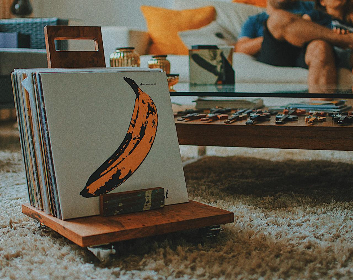 Records vinyl wood furniture plywood music