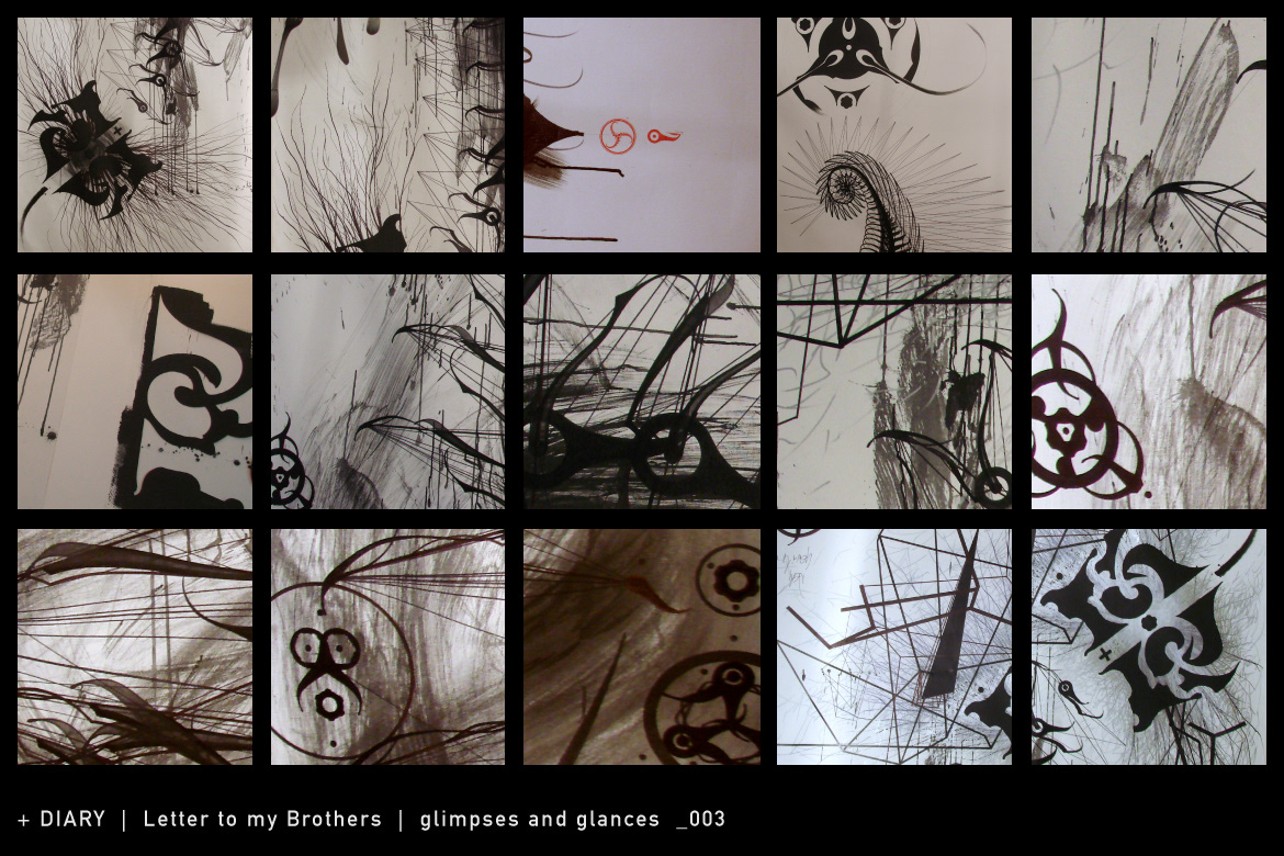 Diary Visual Diary visual writing monumental drawing DNA 3-branched DNA otherworldly languages