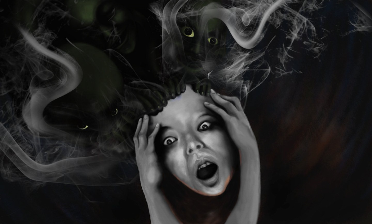 Insomnia Insomniac fantasy reality Demons head sleep dark