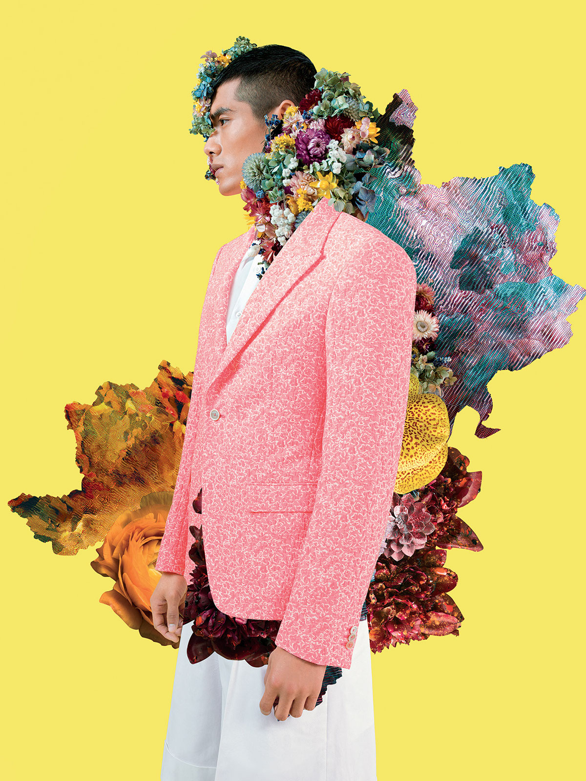 collage Creative collage Digital Collage lane crawford Advertising Campaign campaign ad campaign floral flower