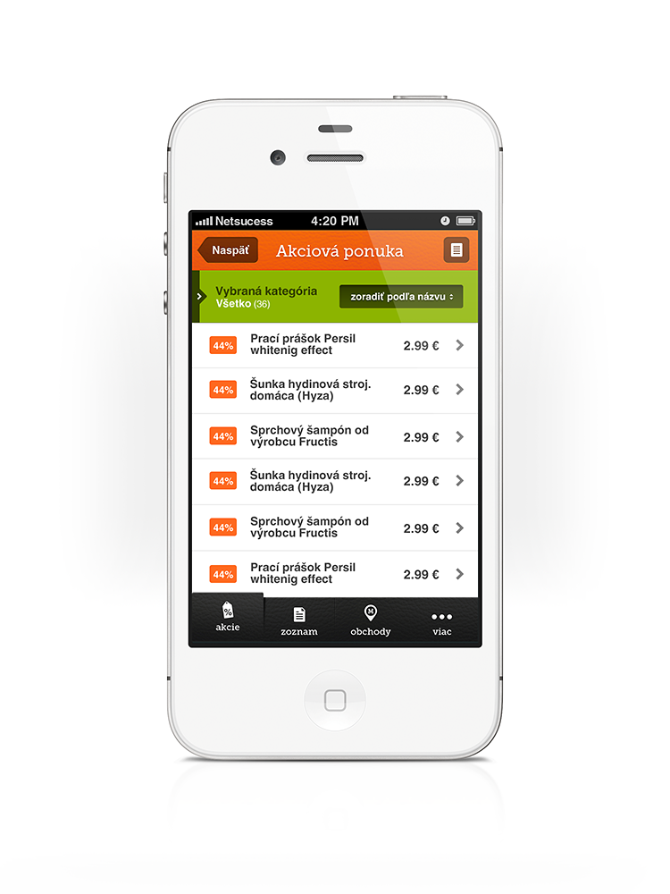 Shopping market iphone app