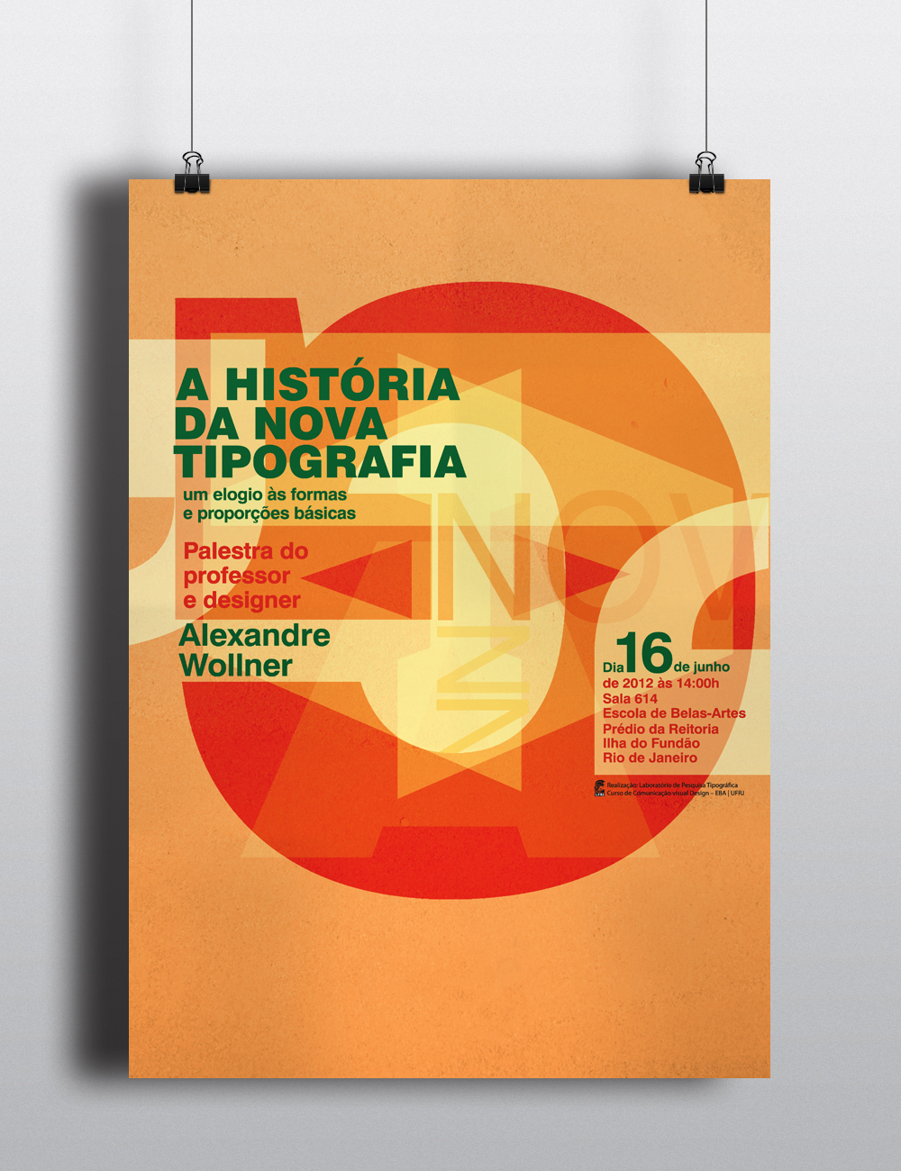 tipografia  ufrj Ellen Lupton  cartaz poster type Workshop colorfull Event caligraphy desconstruction geometric orange color