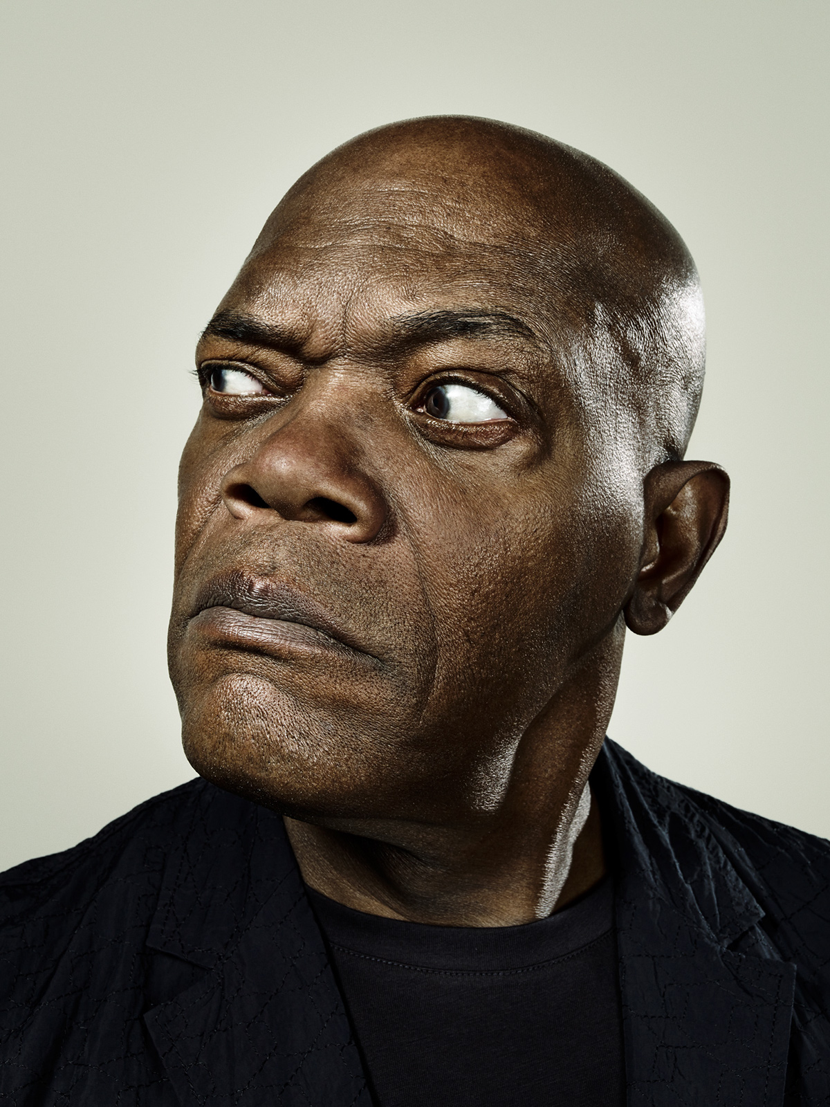 portrait retouching editorial retouching high end retouching cover retouching cover Samuel L. Jackson hollywood actor Olaf Blecker Jan Wischermann color grading
