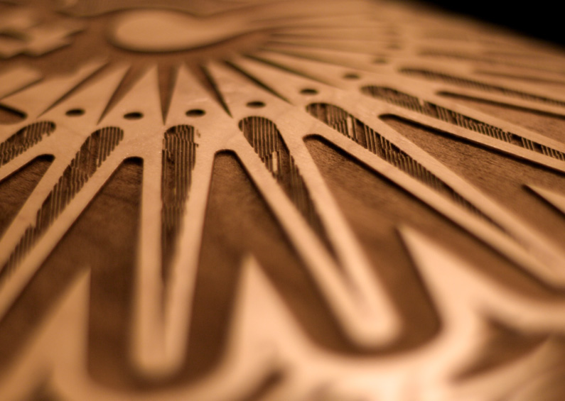Skate deck wood engraving laser