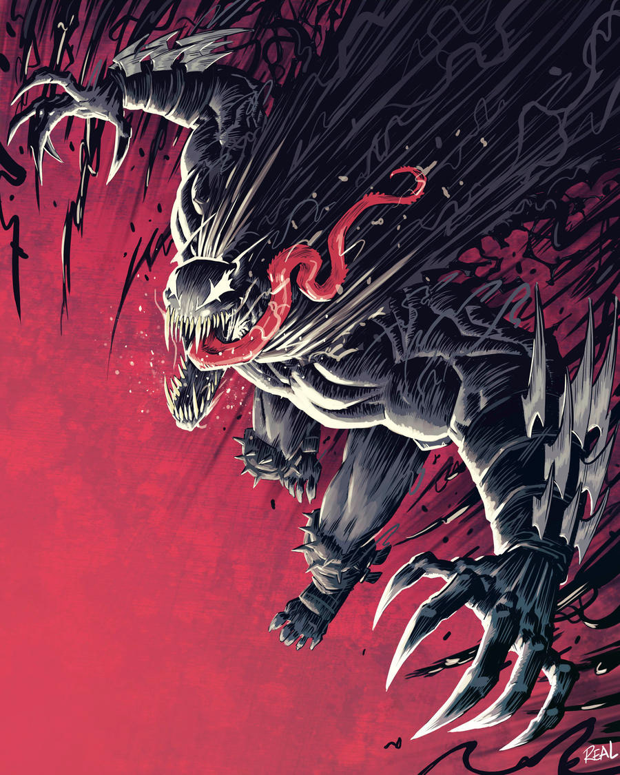 comic art comicbook cover Dc Comics jose real marvel monster poster venom