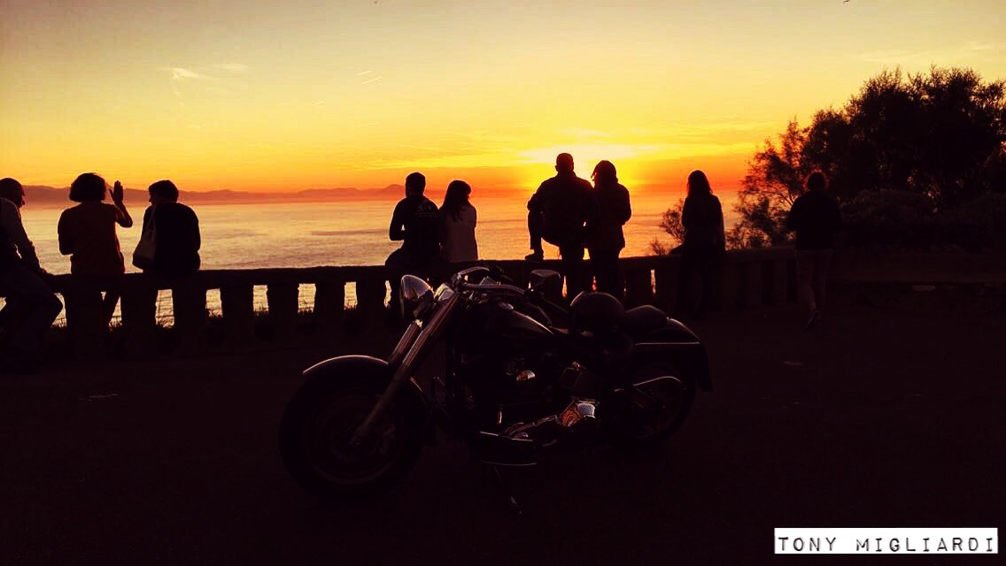 Biarritz Couché de Soleil Harley Davidson Moto Photos Photographies Tony Migliardi