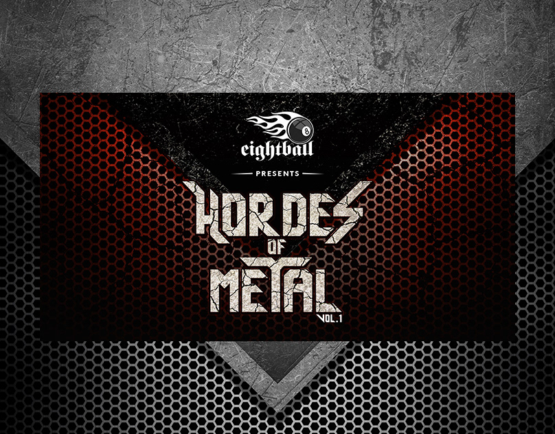 banner DJ Flyer eightball heavy metal hordes music nightbar Poster Design rock Social media post