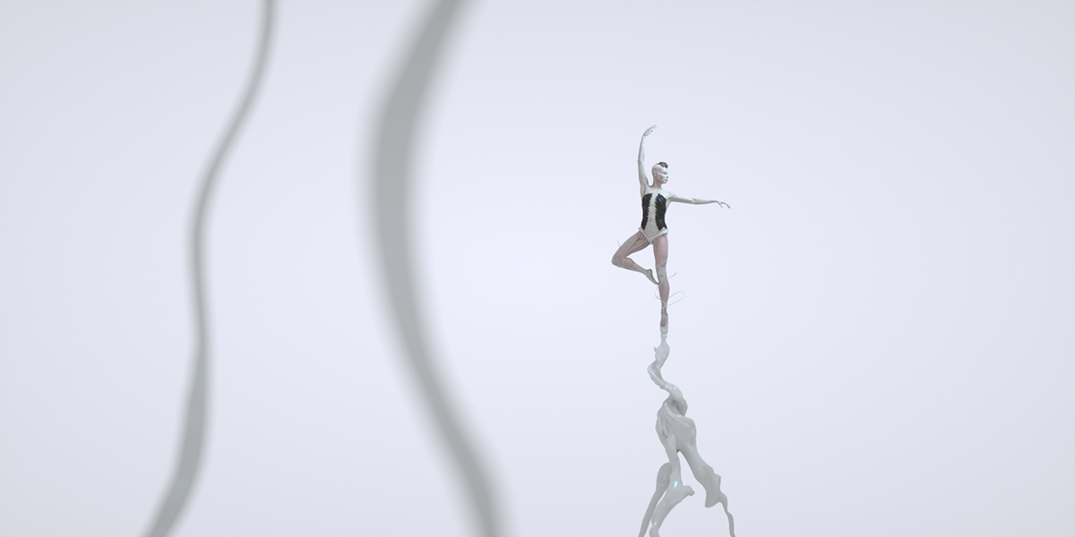 Adobe Portfolio art 3D rendering sculpture ballerina Void