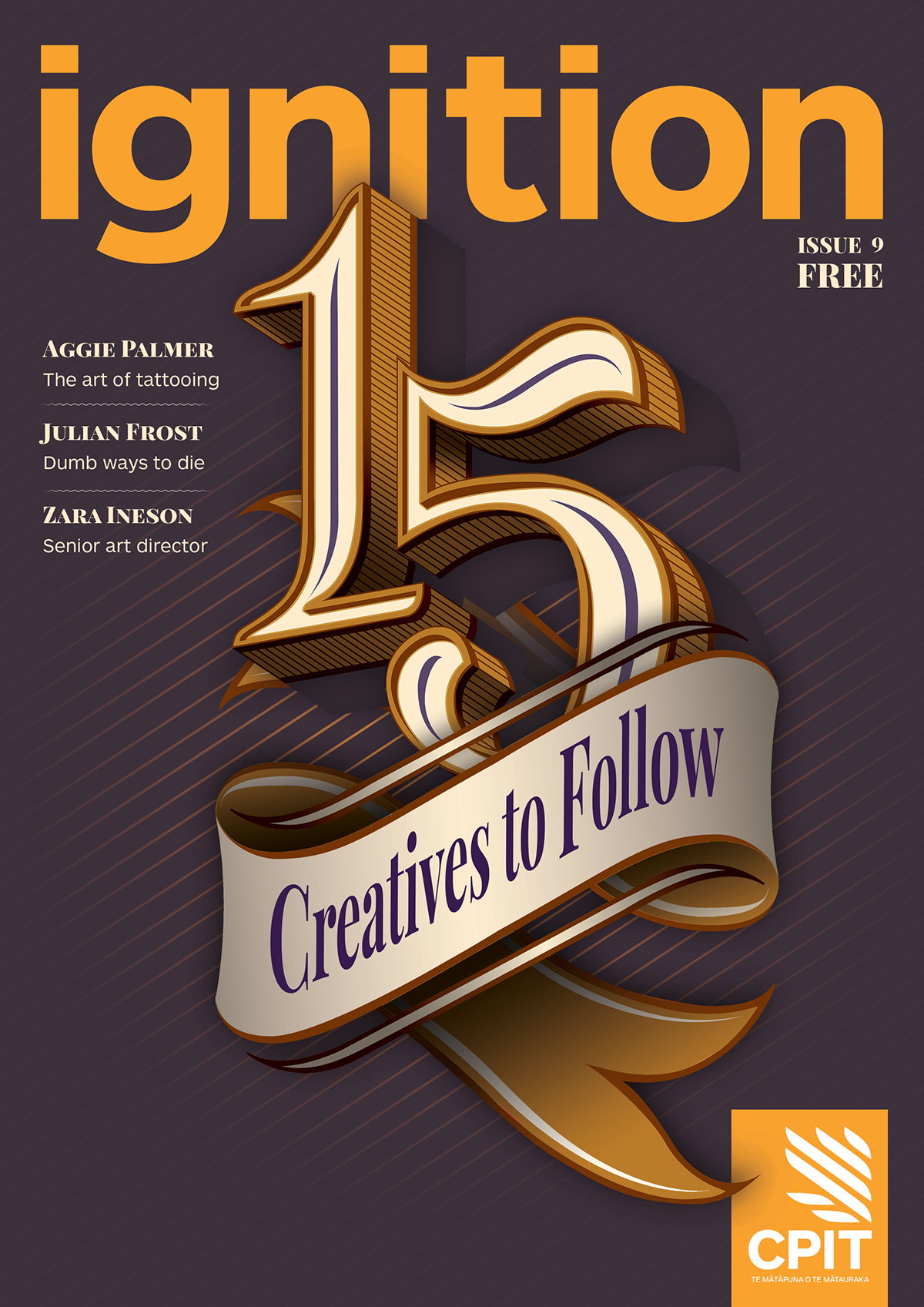 ignition magazine CPIT lettering Christchurch artists editorial Layout type