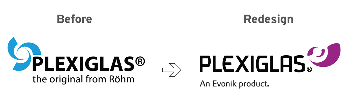 PLEXIGLAS Acrylite redesign logo Corporate Design pitch