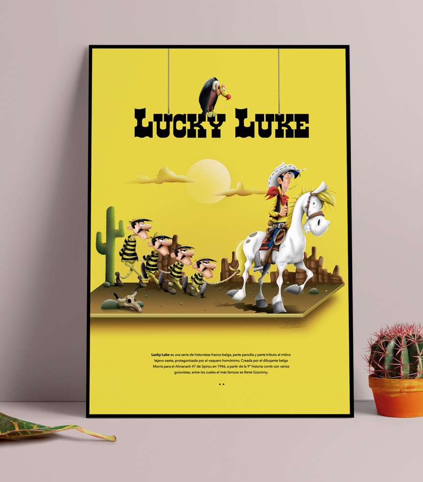 comic Lucky Luke dalton photoshop adobe poster digitalart