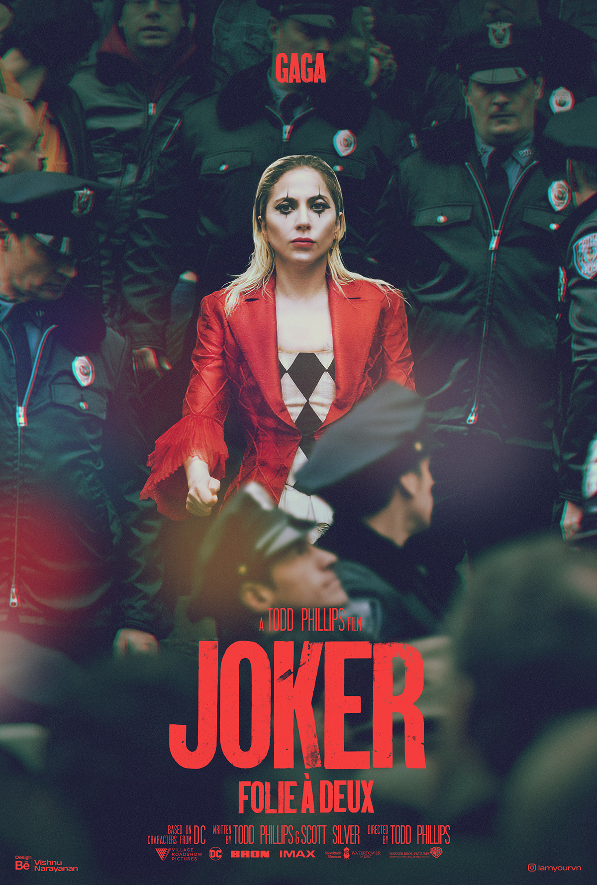 batman Cinema dc Film   film poster joker Joker: Folie à Deux key art movie poster postet design