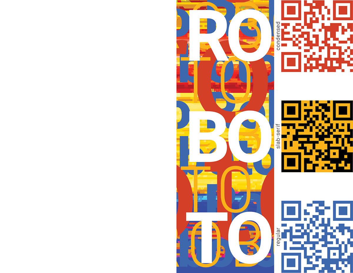 Typeface Roboto poster specimen graphic design risd