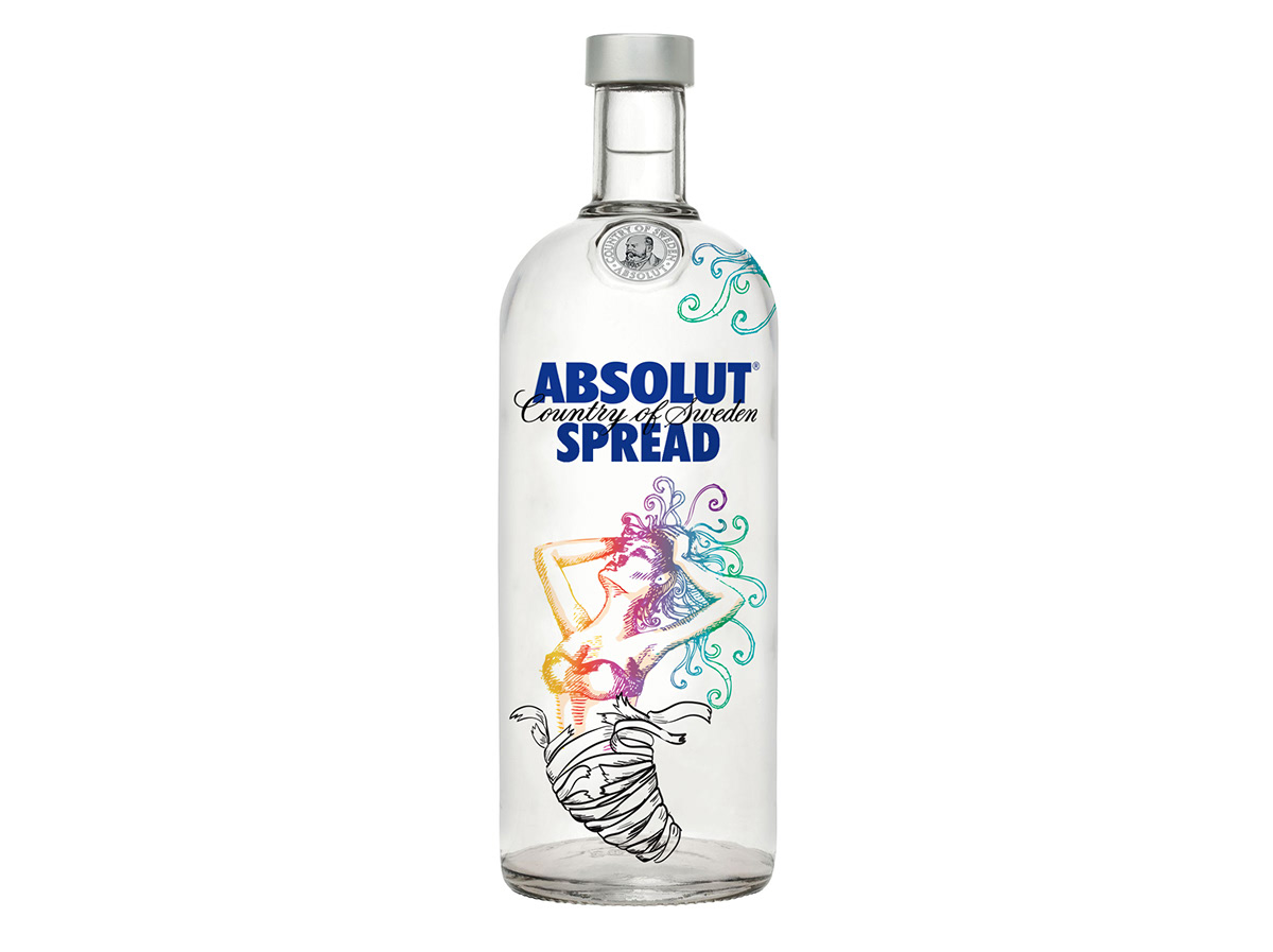 absolut Vodka illustrations alcohol bottle design connect Nightlife drink edition Style identity advertisement brand