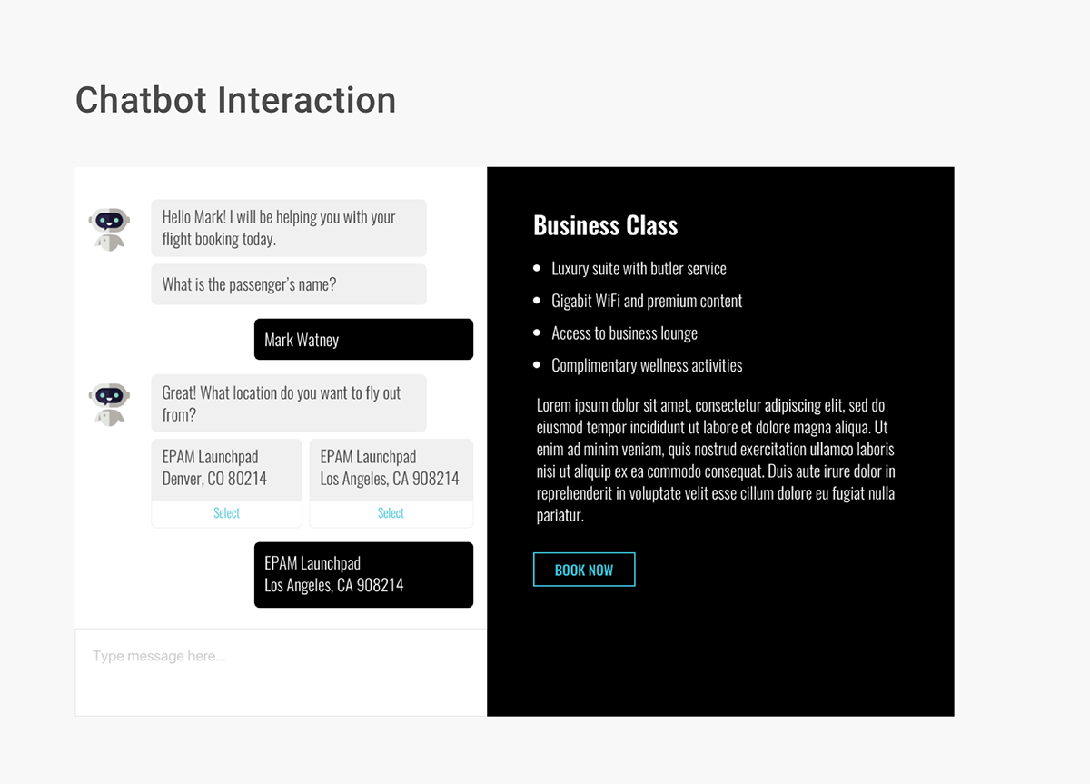 user experience Space  Chatbot conversational ai ux UI