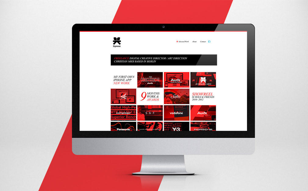 Webdesign prosite Behance black red design logo identity Business Cards Web Website portfolio personal flat