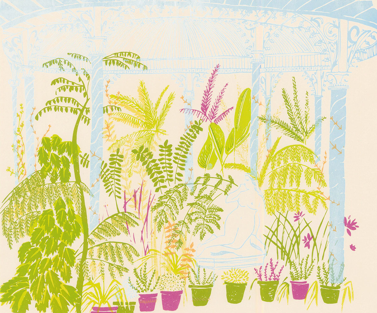 screenprint glasgow printmaking botanical garden gardens pattern