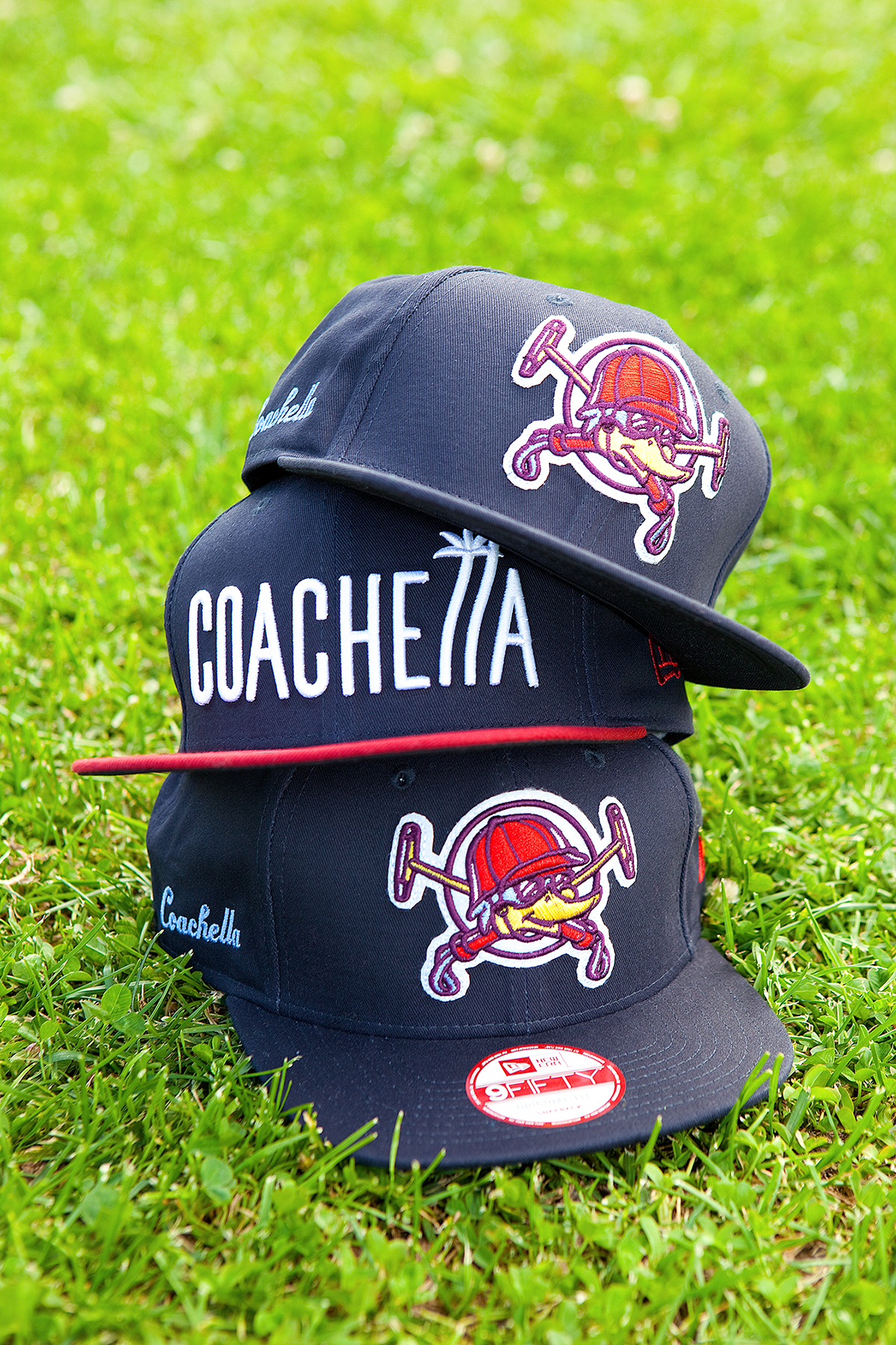 coachella New Era cap snapback roadrunner California festival hat design vector