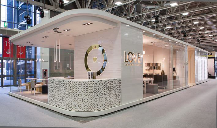 gold ceramic tile cersaie Love Titanium luxury wonder