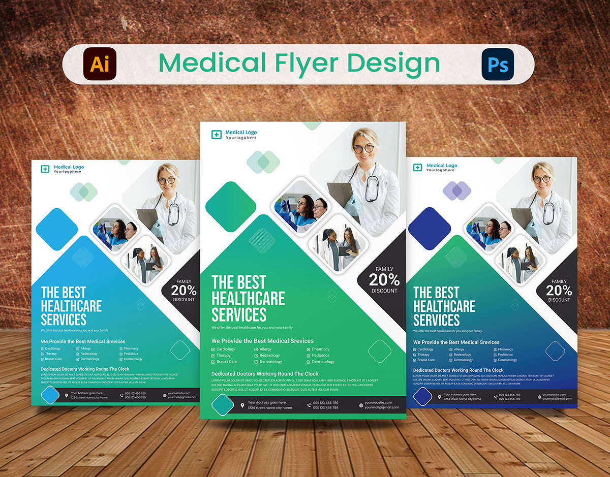 medical medical flyer medical flyer template medical marketing flyer Health healthcare medical event medical information