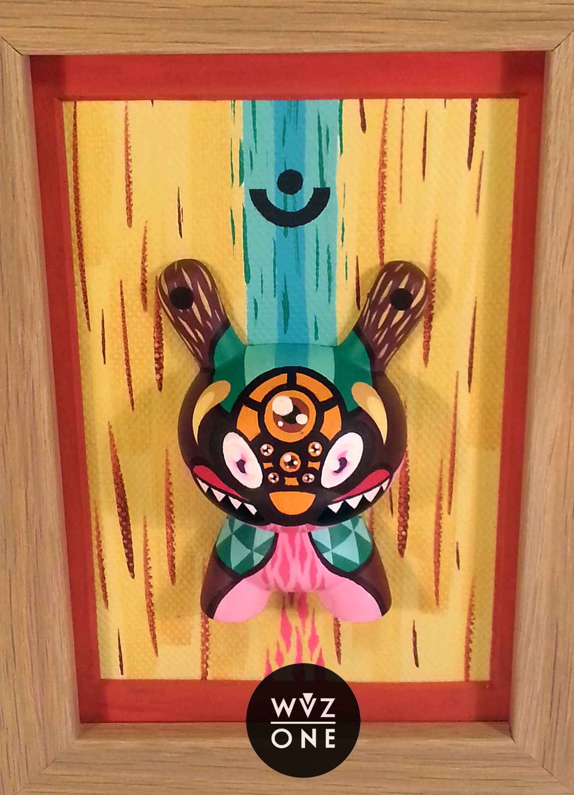 Wuzone Custom Dunny Kidrobot handmade paint commission Munny artoy toy vinyl babàkua design