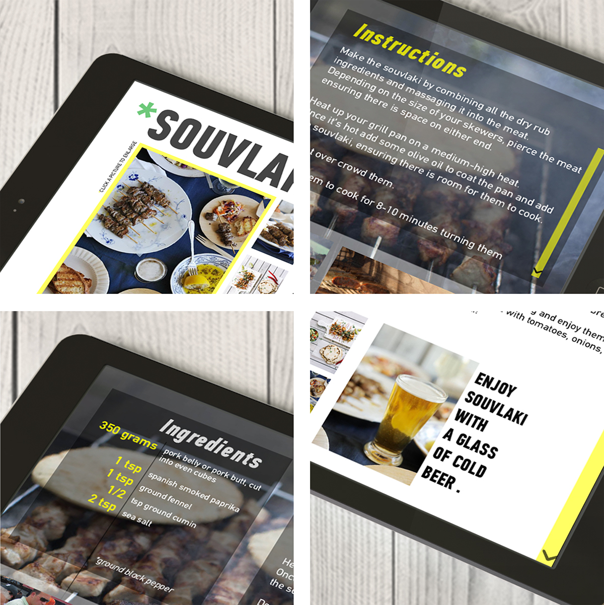 Digital Publishing digital publication DPS Food  cyprus recipe iPad interactive