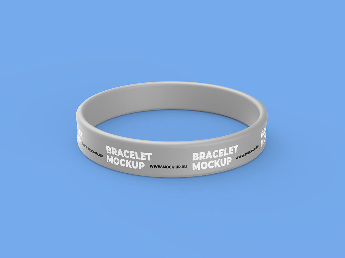 thin bracelet Mockup psd free freebie download band Wristband