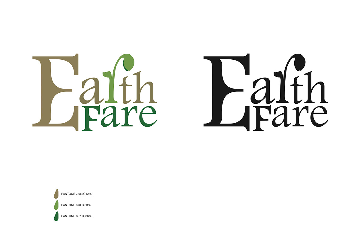 earth fare supermarket logo redesign athens