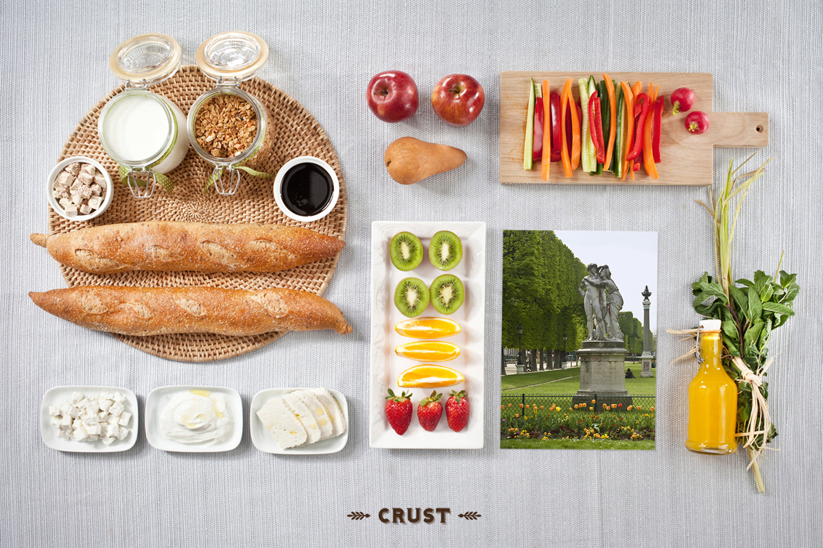 picnic bonjour crust things organized neatly Food  French clean organized