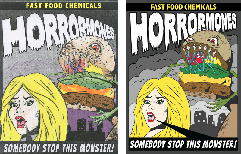 social Fast food comics movie poster Horror Poster horror film