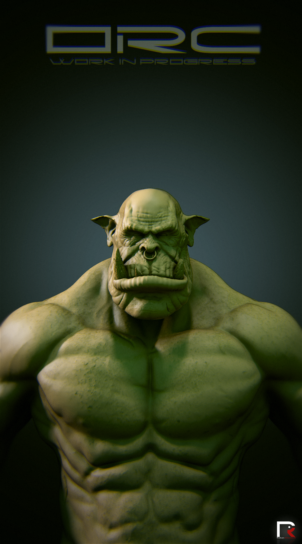 orc weapons beast Teeth's skull leather Zbrush modo