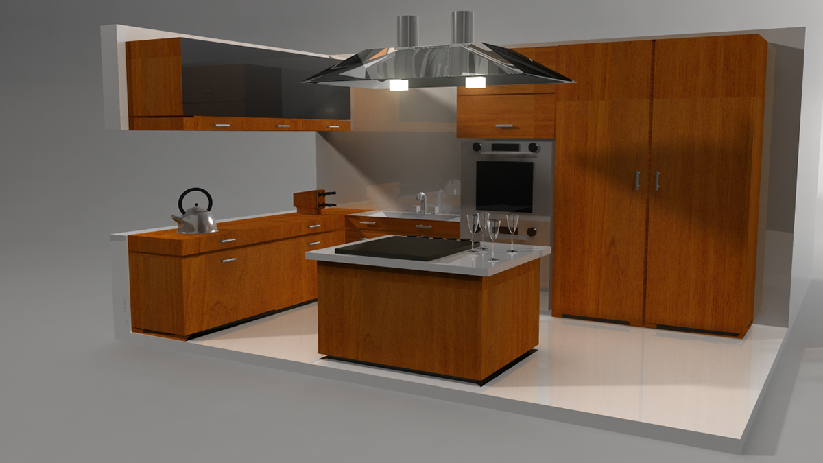 kitchen 3D Maya