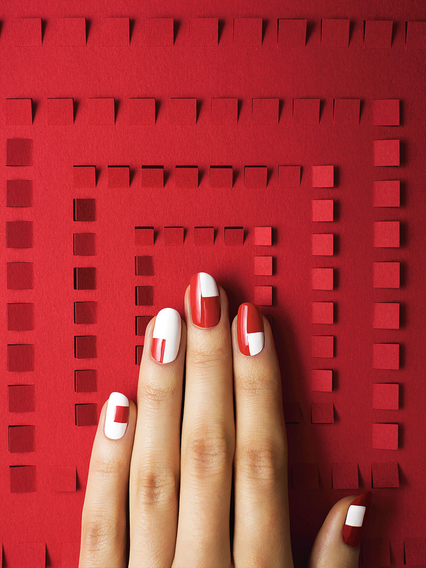 paper art manicure nail art pop Pop Art paper cut editorial magazine nails