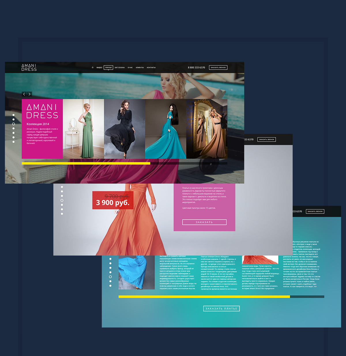 amani dress e-shop dresses UI ux design Web mobile desktop table site grid cross platform