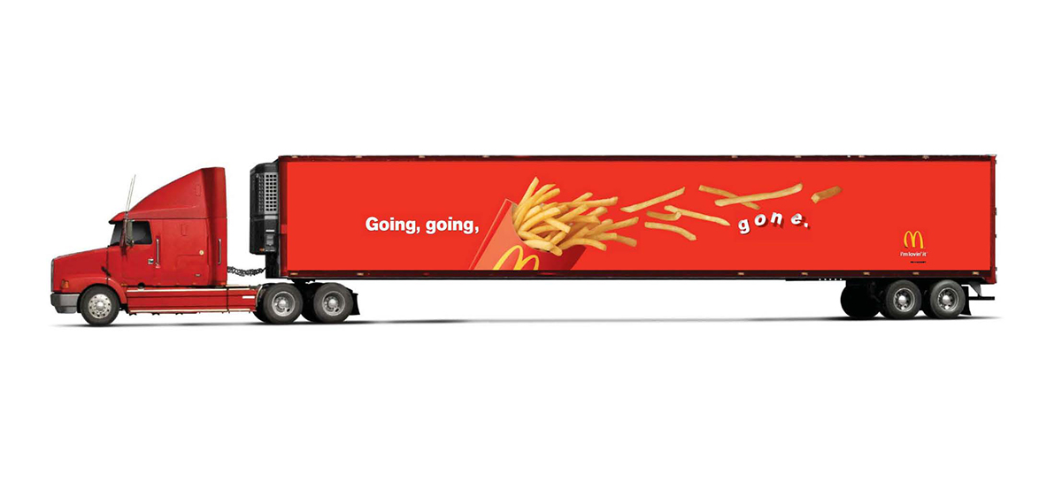 Adobe Portfolio mcdonald's Truck Graphics lovin it Outdoor