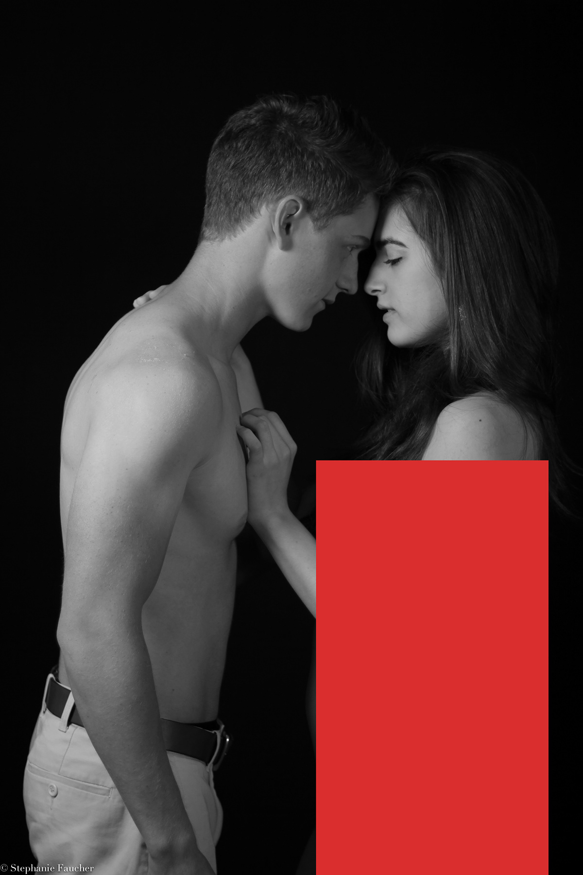 couple Censorship Blocked Lines cover up Sensuality black & white blurred lines