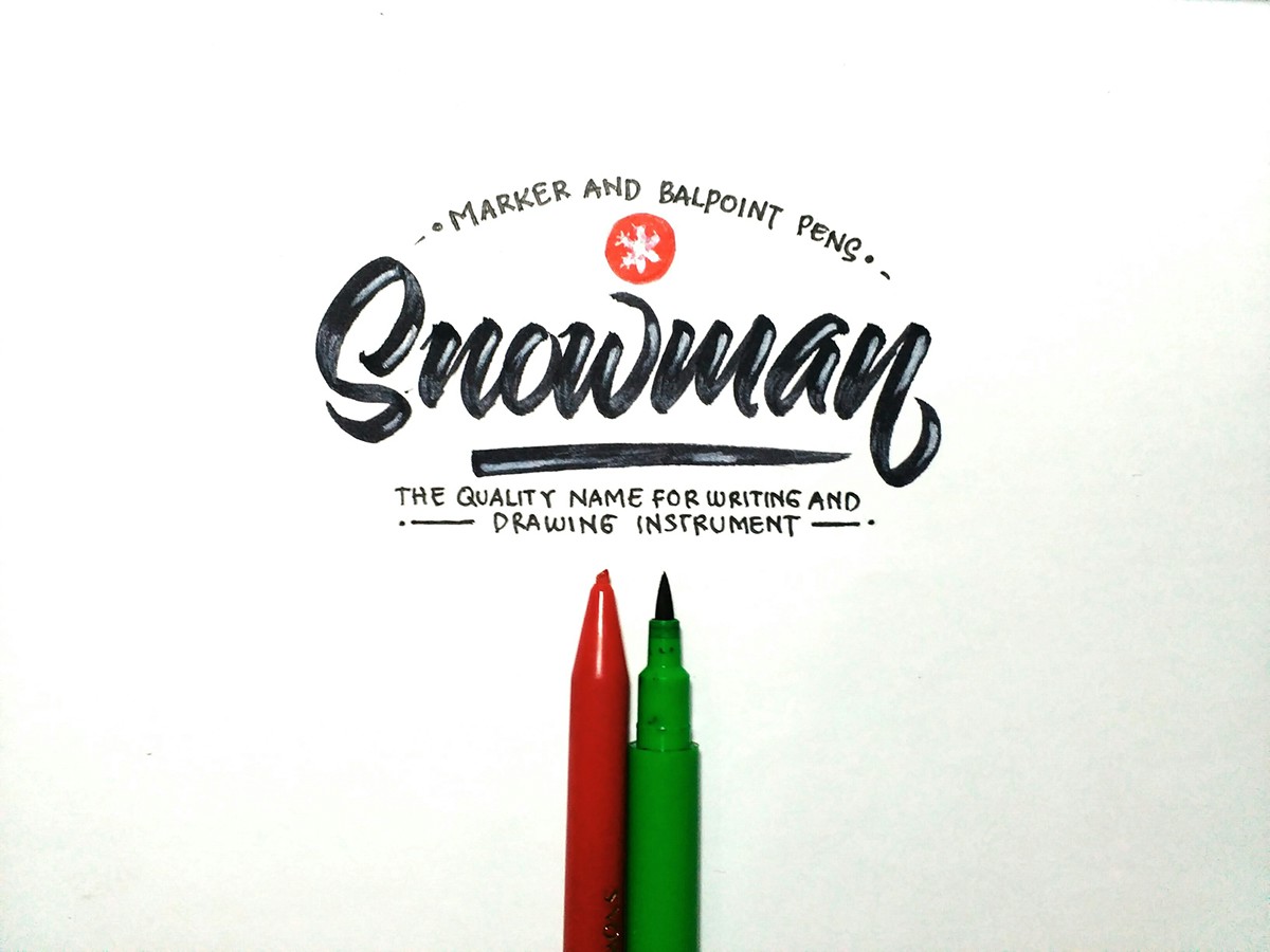 snowman brush pen brush Marker Calligraphy   review