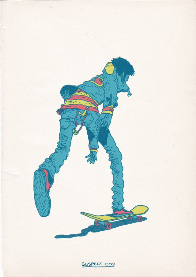 Adobe Portfolio skateboarding silkscreen prints characters skaters