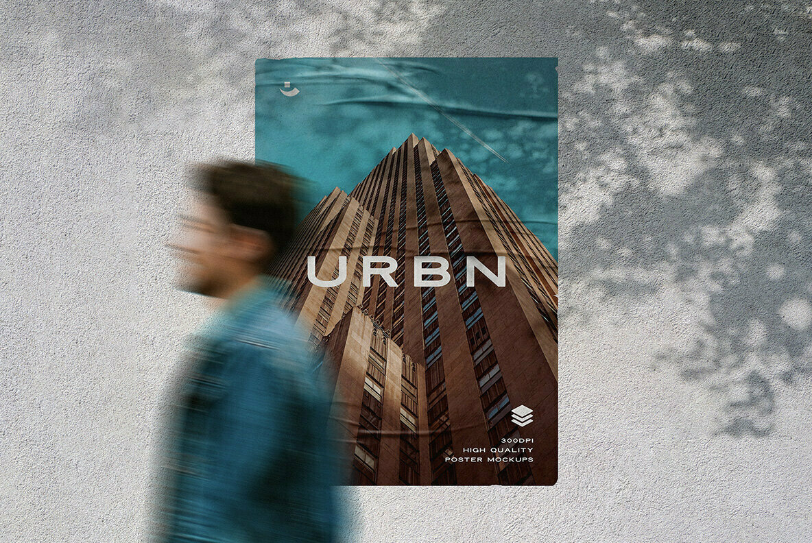 edges mockups overlays poster realistic shadow textures Urban