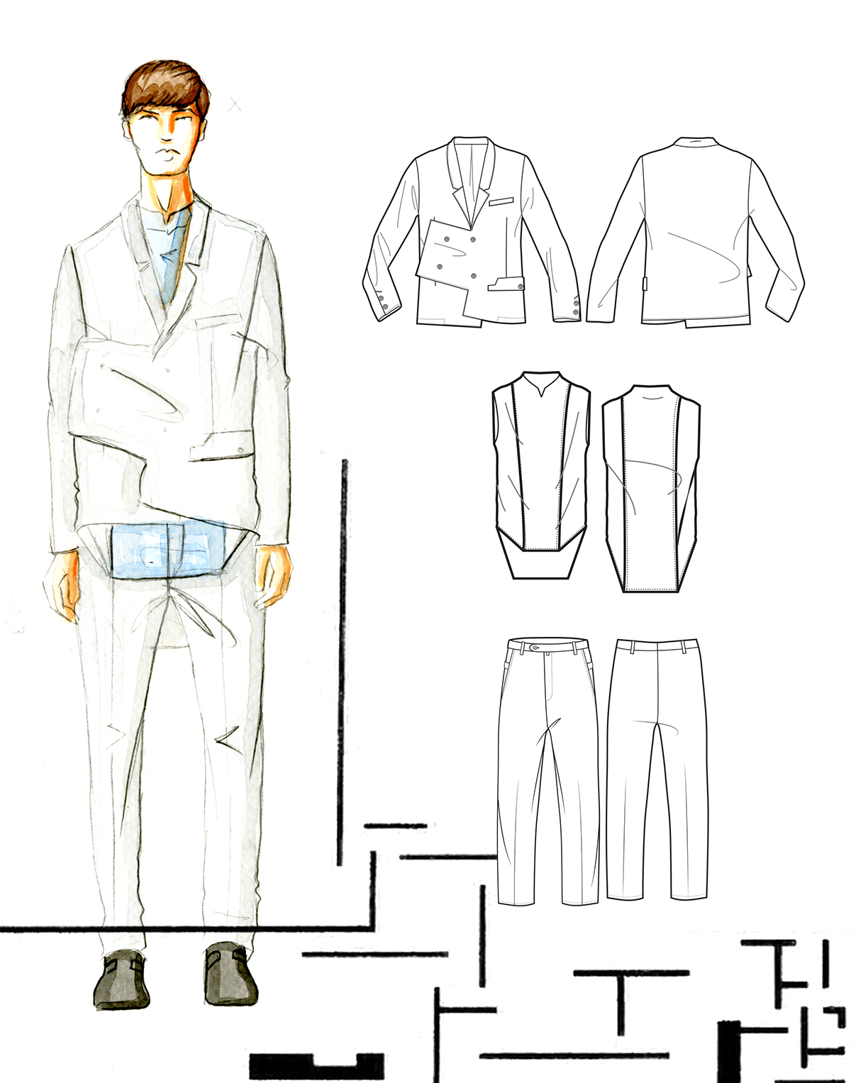 fashion design Menswear fashion illustration