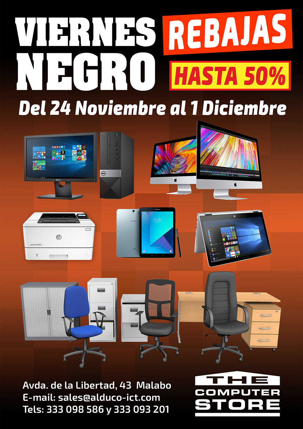 Black Friday computer store sale advert