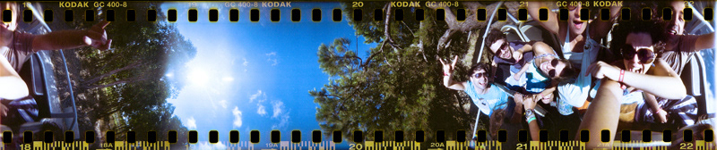Analogue lomo 360º Spinner sprockets cross process color panoramic DISTORTED
