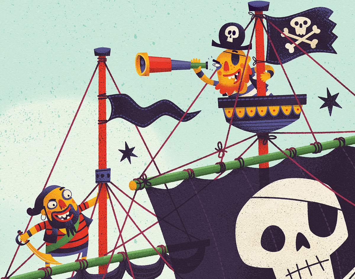 pirate puzzle illustrated kids Fun ship Jigsaw game steve simpson sea
