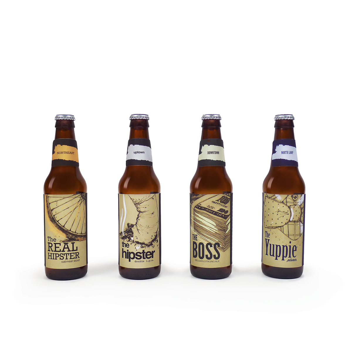 minneapolis beer stereotypes package design 