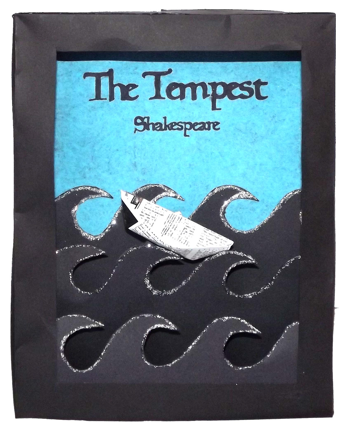 the tempest 3D Book Cover shakespeare origami 