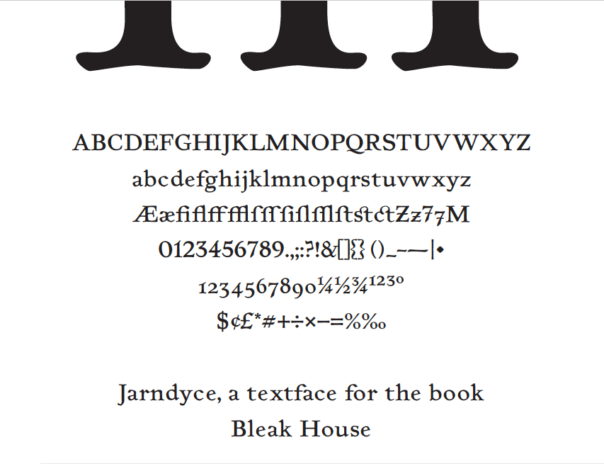 type design old style font font type Dickens bleak house